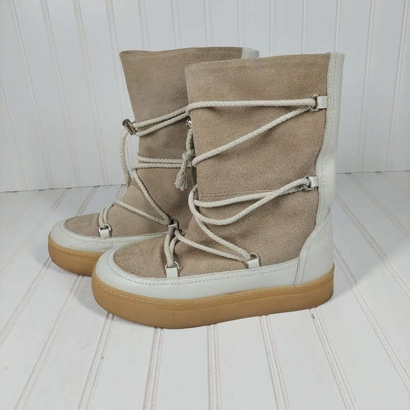 Zara Lace Up Special Edition Moon Boots C583 - Picture 7 of 11